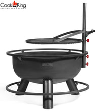 Lade das Bild in den Galerie-Viewer, Multifunktionale Feuerschale Premium „BANDITO“ mit Grillrost 70 cm - Cook King - Shop
